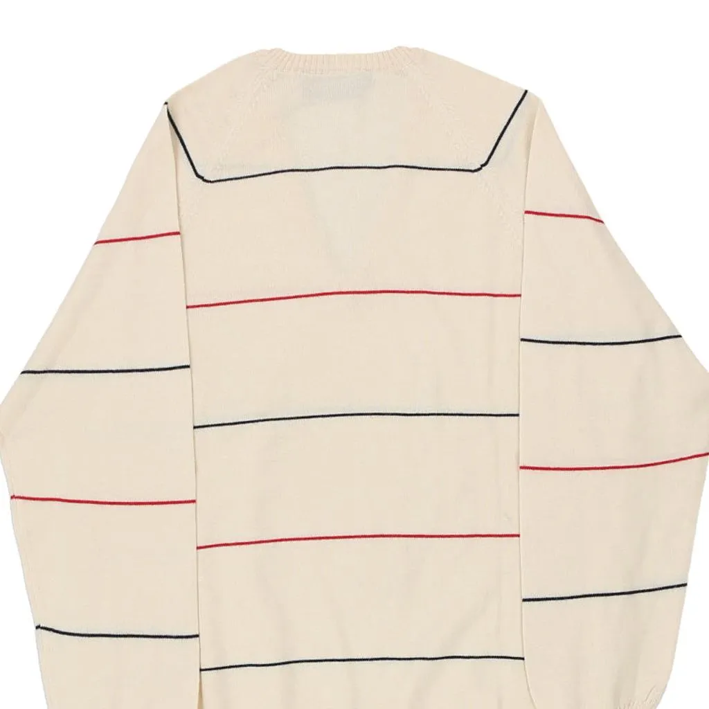 1980s Life Striped Jumper - Medium Cream Cotton