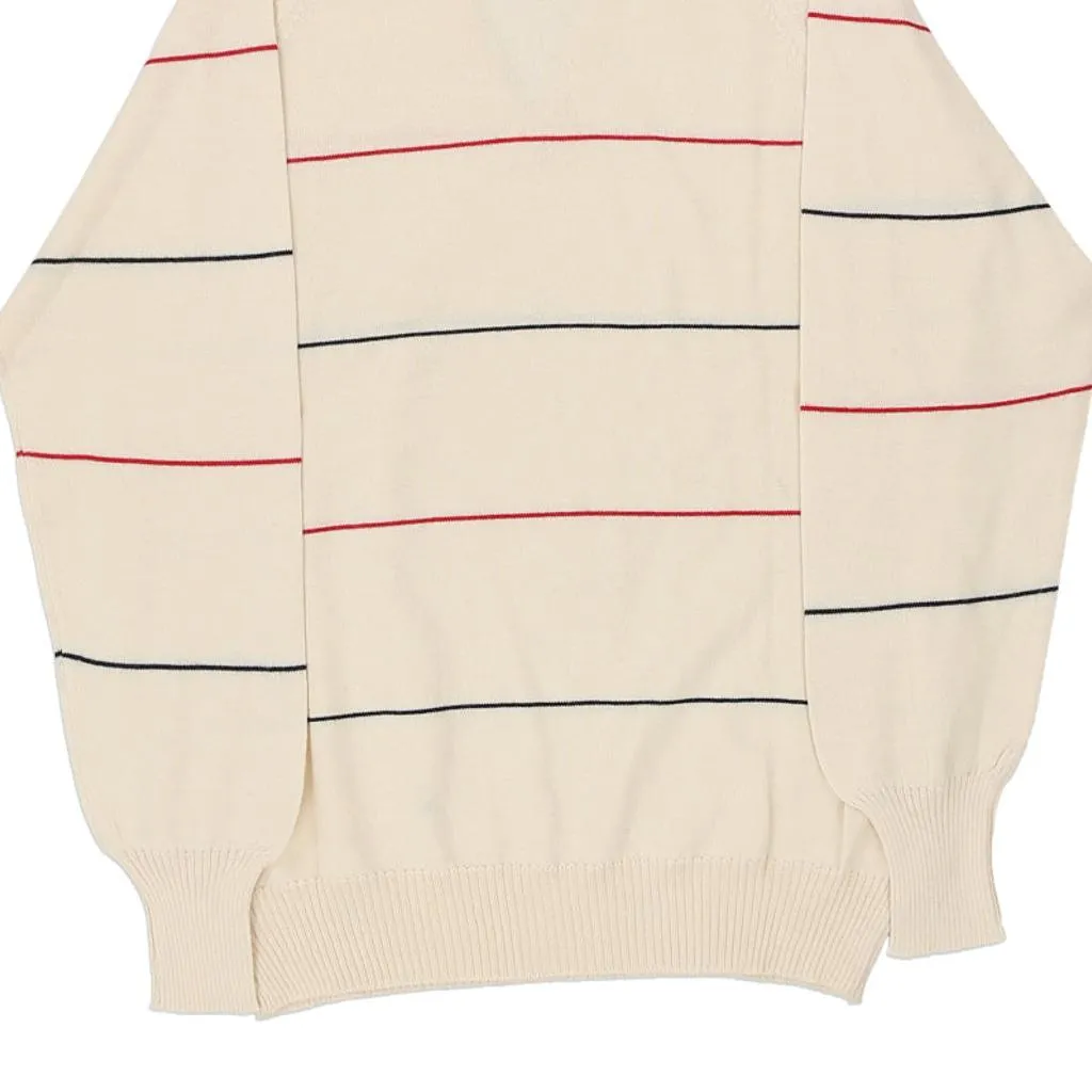 1980s Life Striped Jumper - Medium Cream Cotton