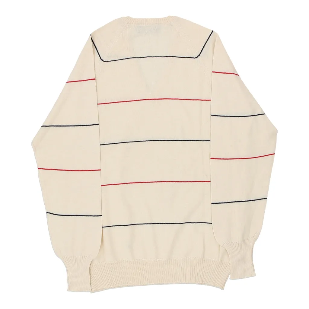 1980s Life Striped Jumper - Medium Cream Cotton