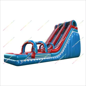 20 Foot New Inflatable Water Slide Jumper Arch Blow Up Double Water Slide With Pool