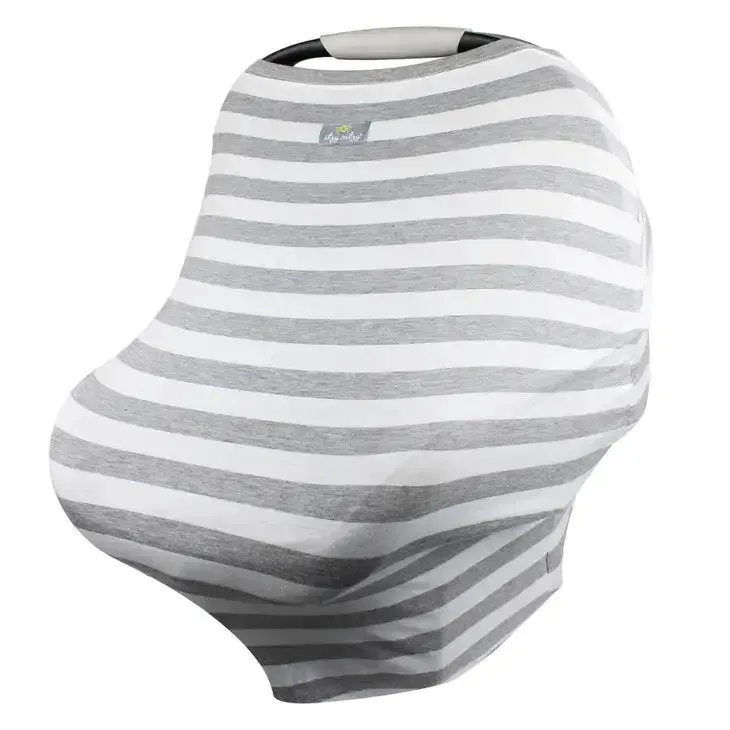 4-in-1 Multi-Use Car Seat   Nursing Cover - Grey Stripe