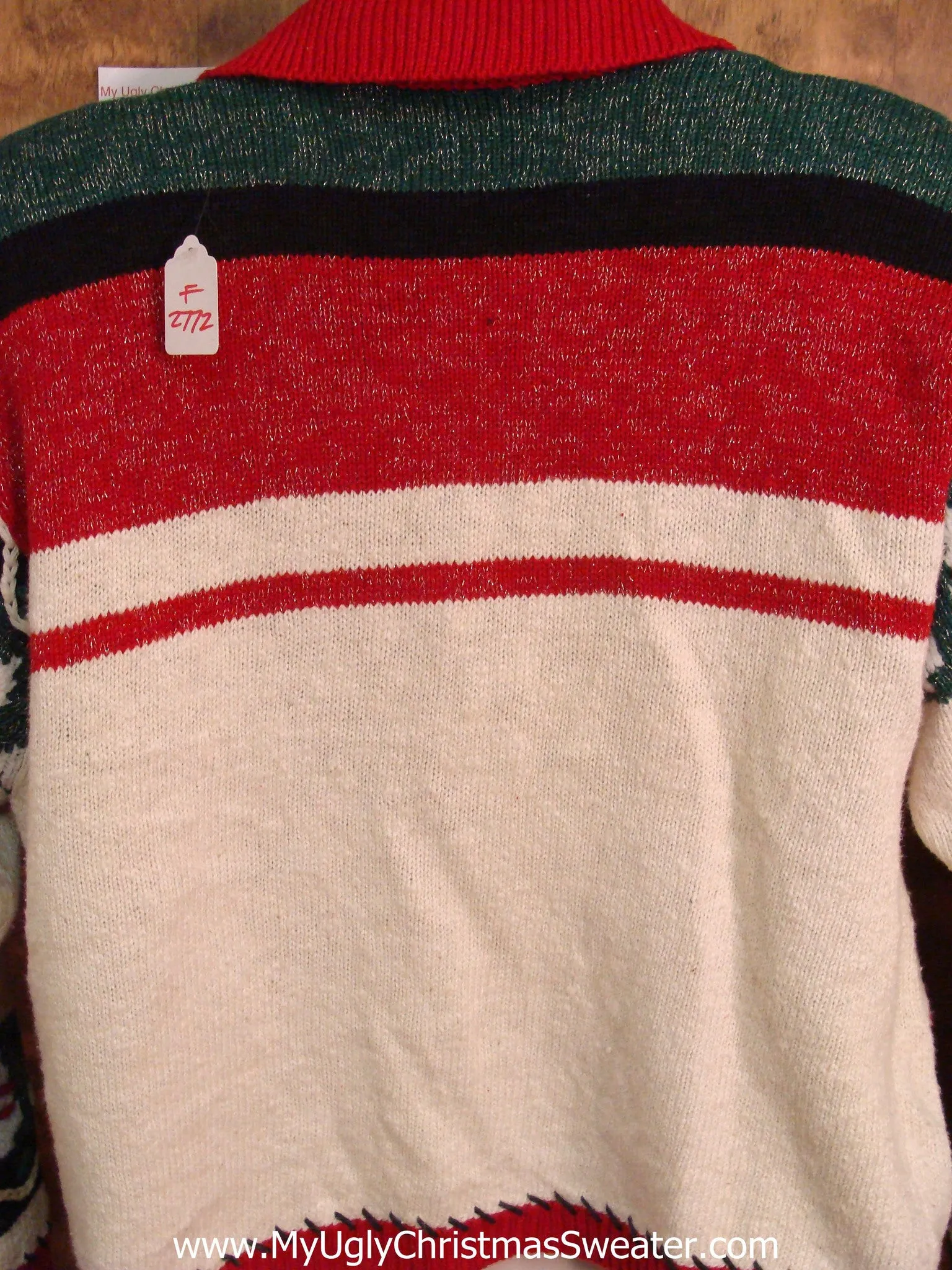 80s Nordic Cheesy Christmas Jumper Sweater with Trees