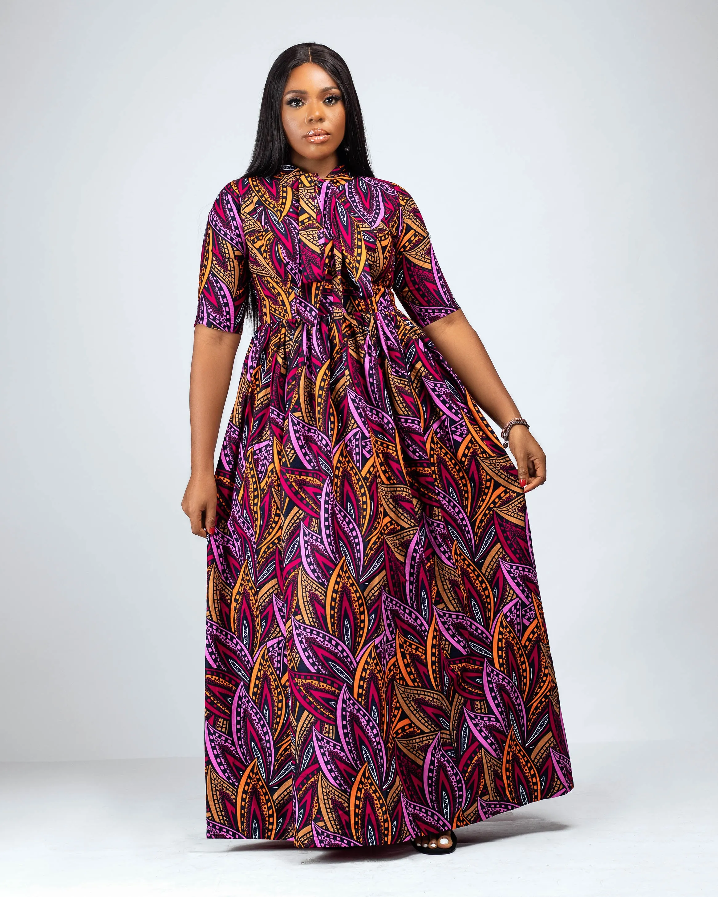 ADETUTU AFRICAN PRINT MAXI DRESS