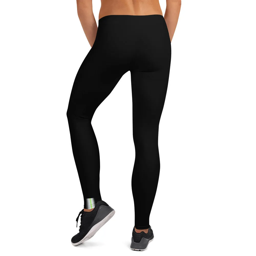 Agender Pride Flash Black Leggings