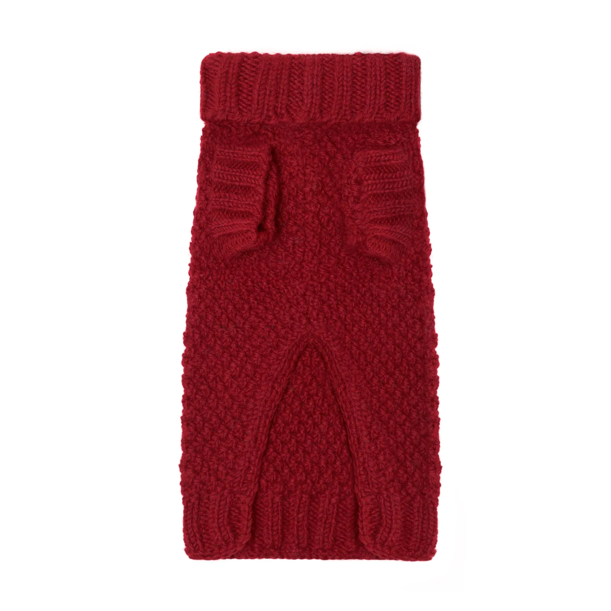 Allen Bobble Red Hand knitted Designer Wool Dog Jumper