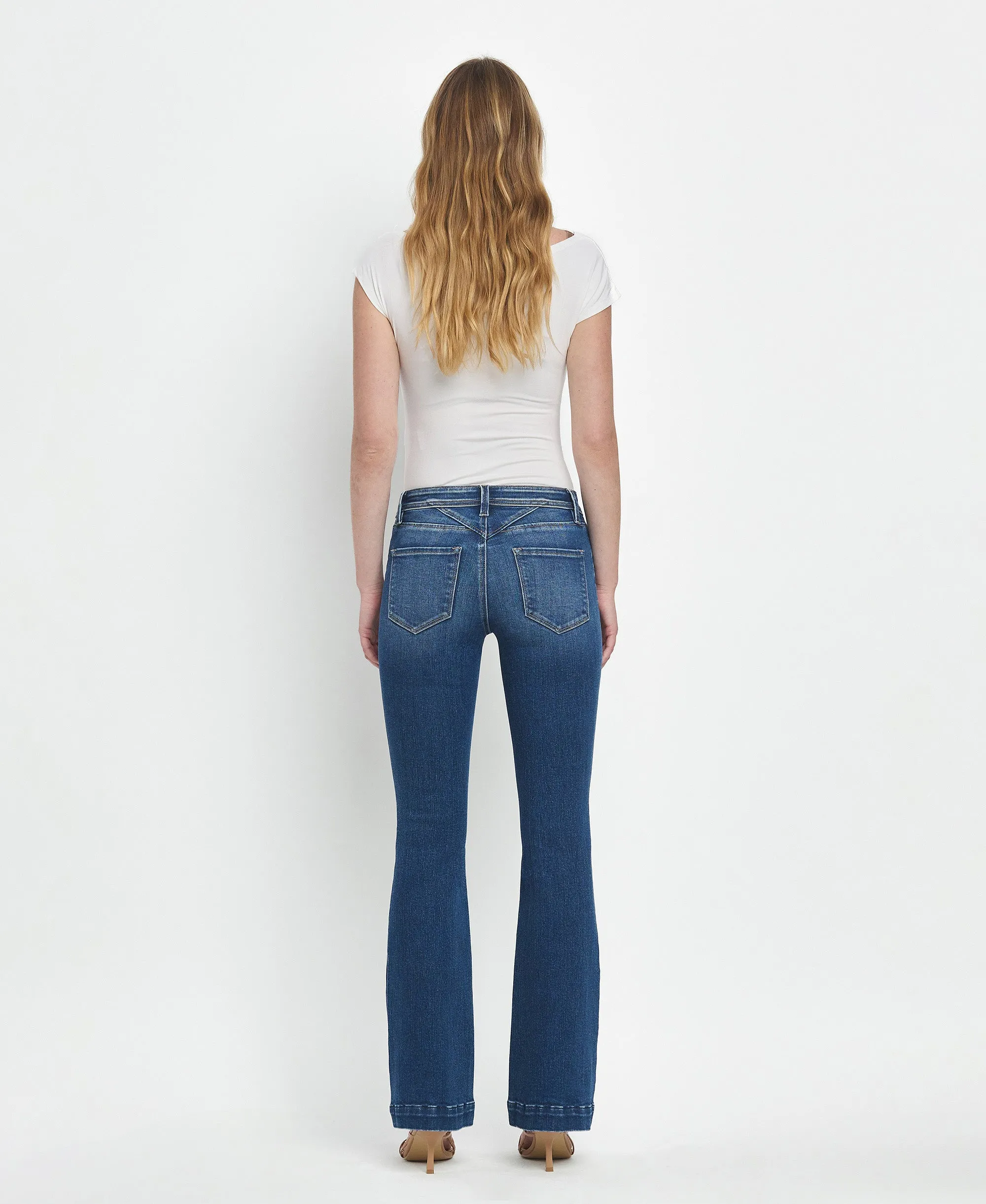 Awesomely - Low Rise Back Yoke Bootcut Jeans