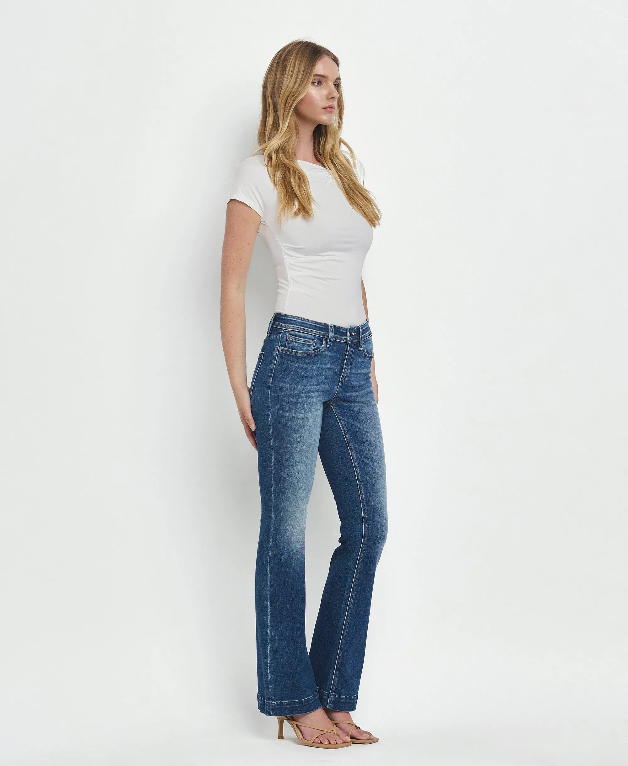 Awesomely - Low Rise Back Yoke Bootcut Jeans