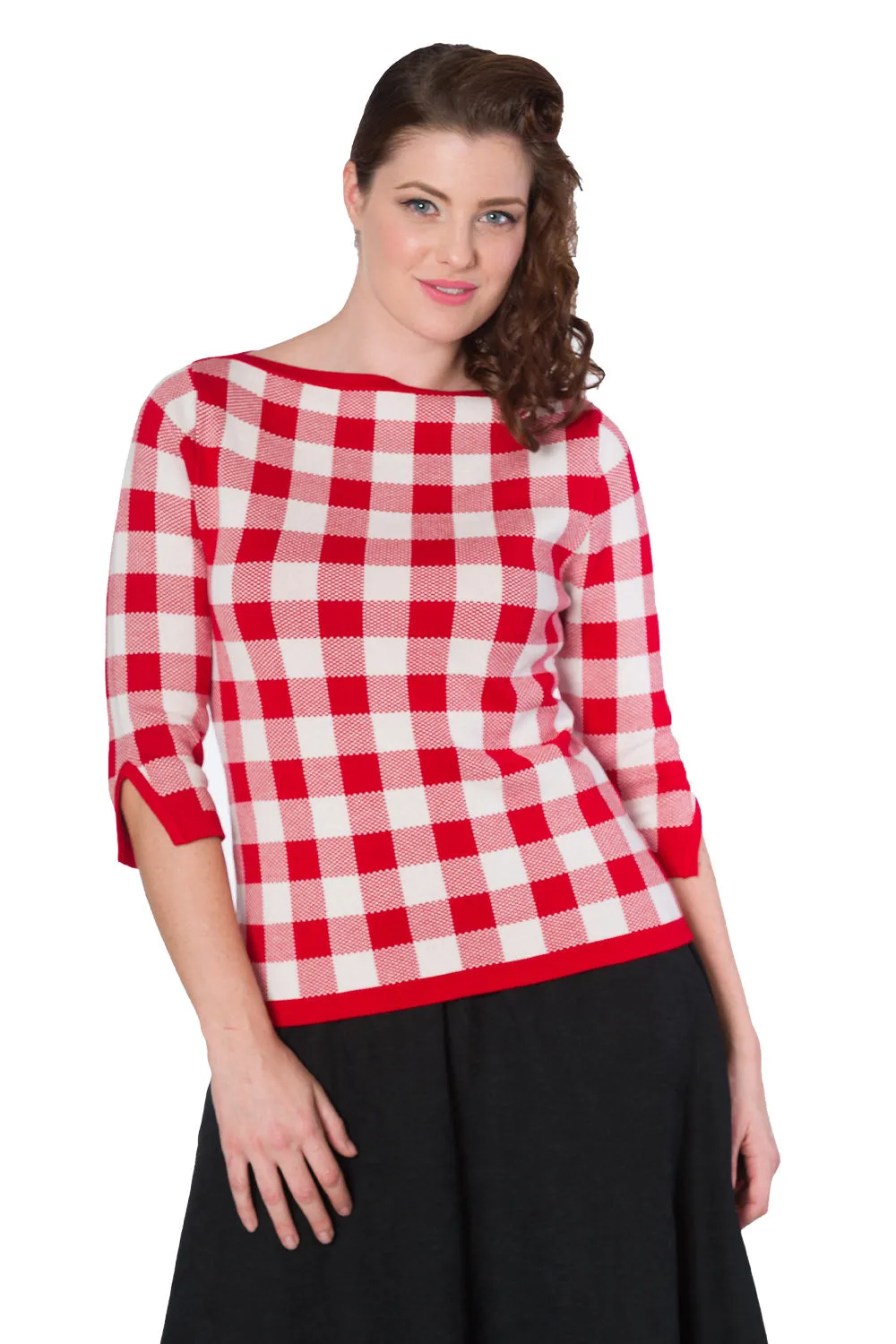 Banned Apparel - Check Knitted Jumper