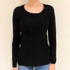 Black Cashmere Scoop Neck Jumper Extra Small