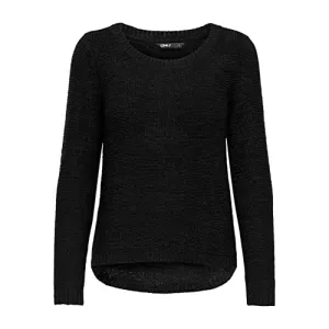 Black Womens Knit Crew Jumper - Only