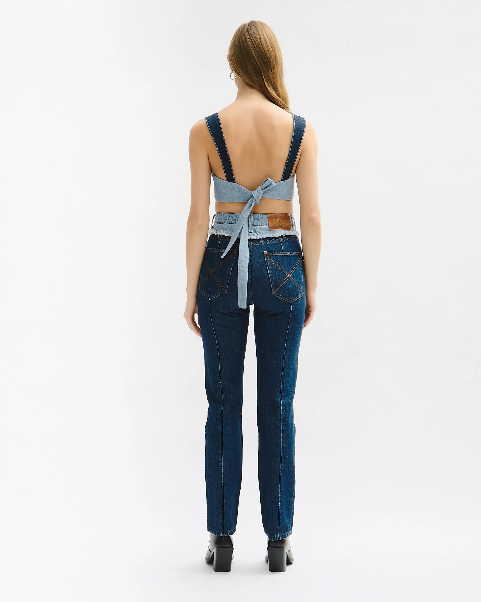 Bootcut bicolor denim