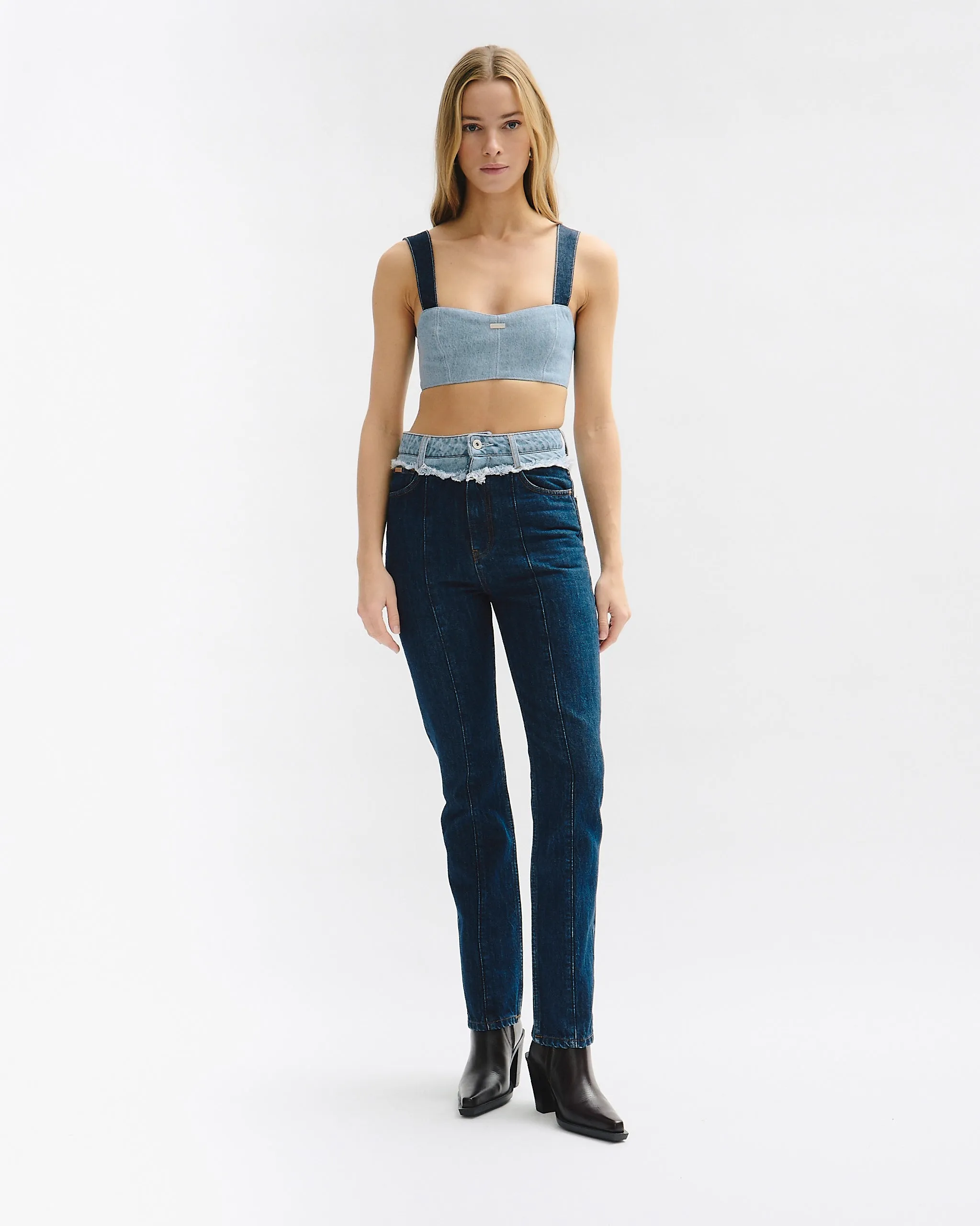 Bootcut bicolor denim
