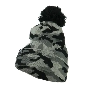 Camouflage All Over Pom Cuff Beanie