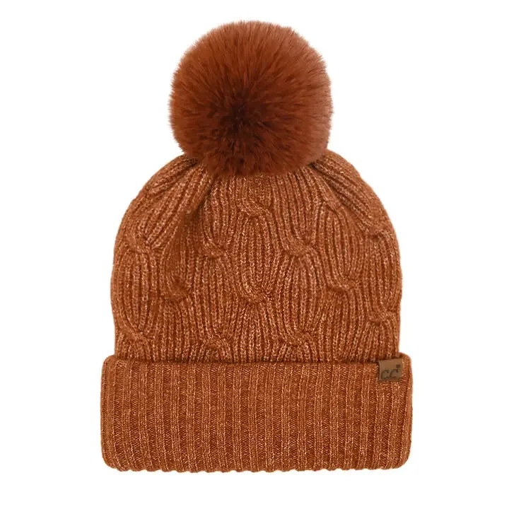 C.C Beanies with Poms - Click to see Options