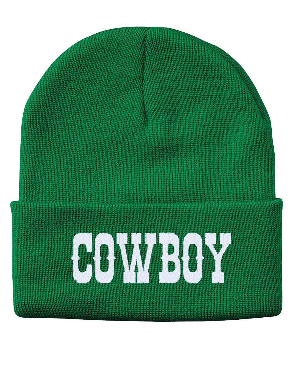 COWBOY Embroidered Cuffed Beanie Hat