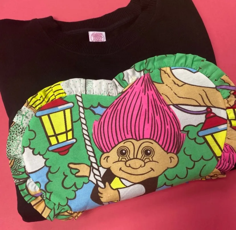 Custom Reworked Heart Duvet Jumper In This Fabric