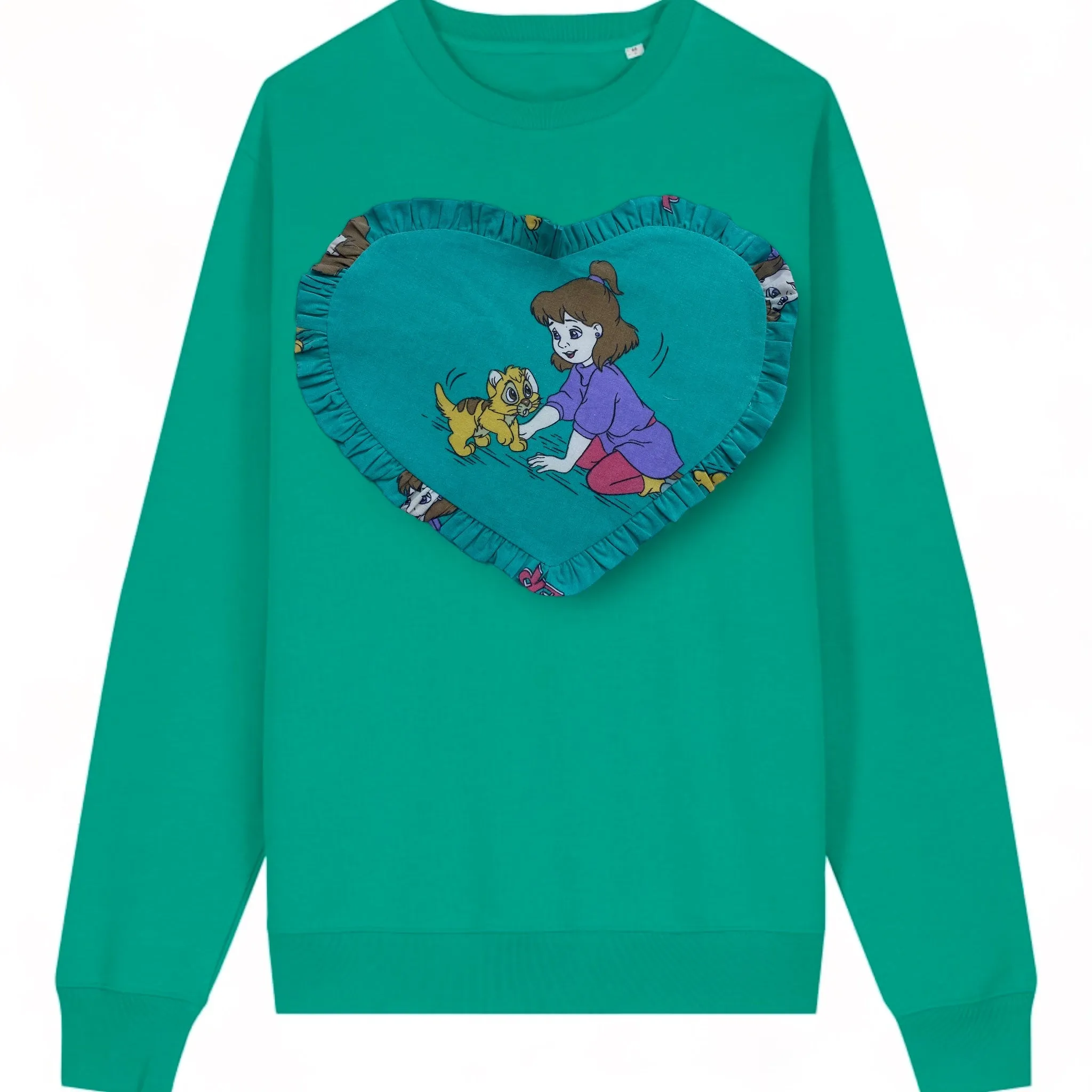 Custom Reworked Heart Duvet Jumper In This Fabric