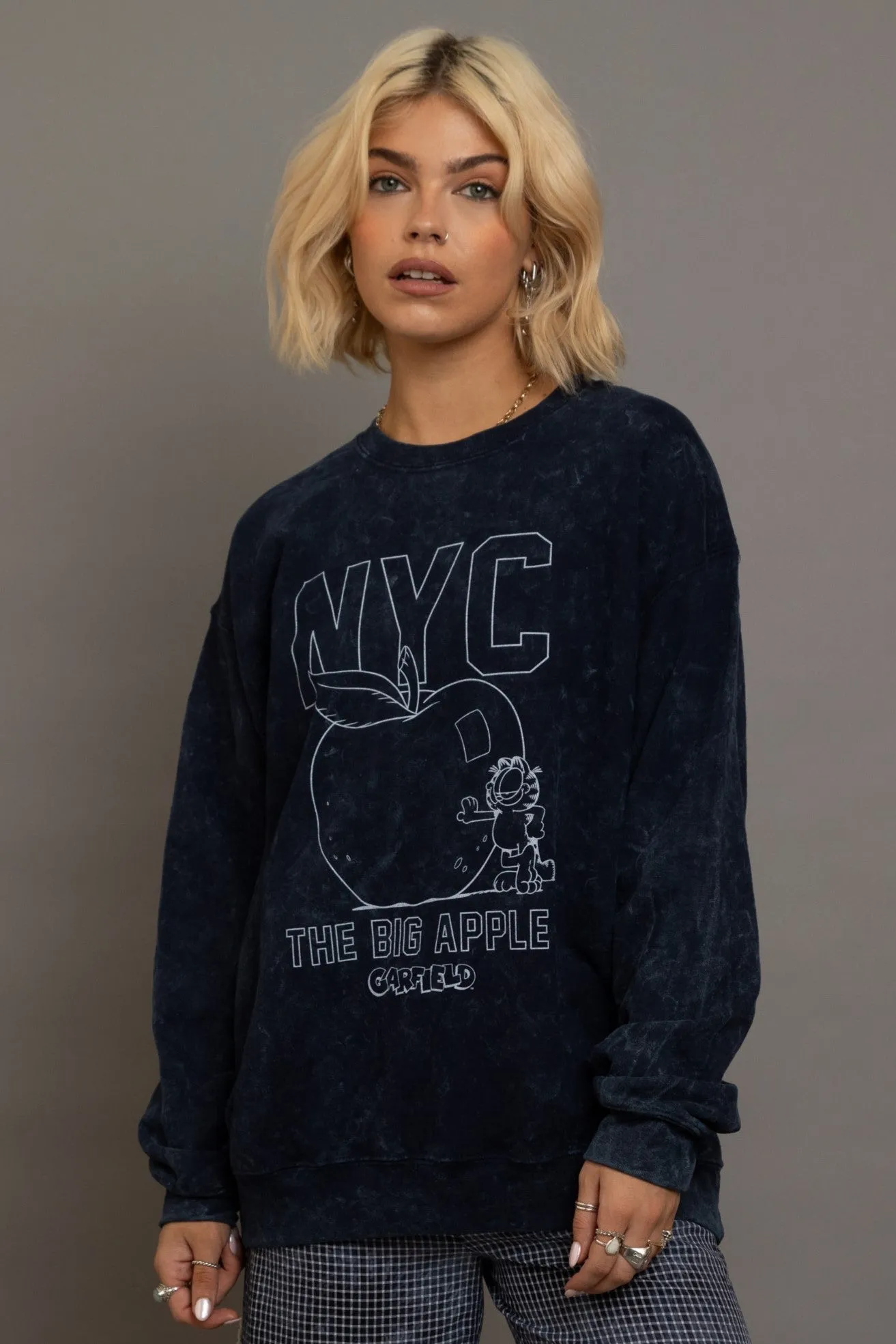 Daisy Street - Garfield Navy NYC Jumper