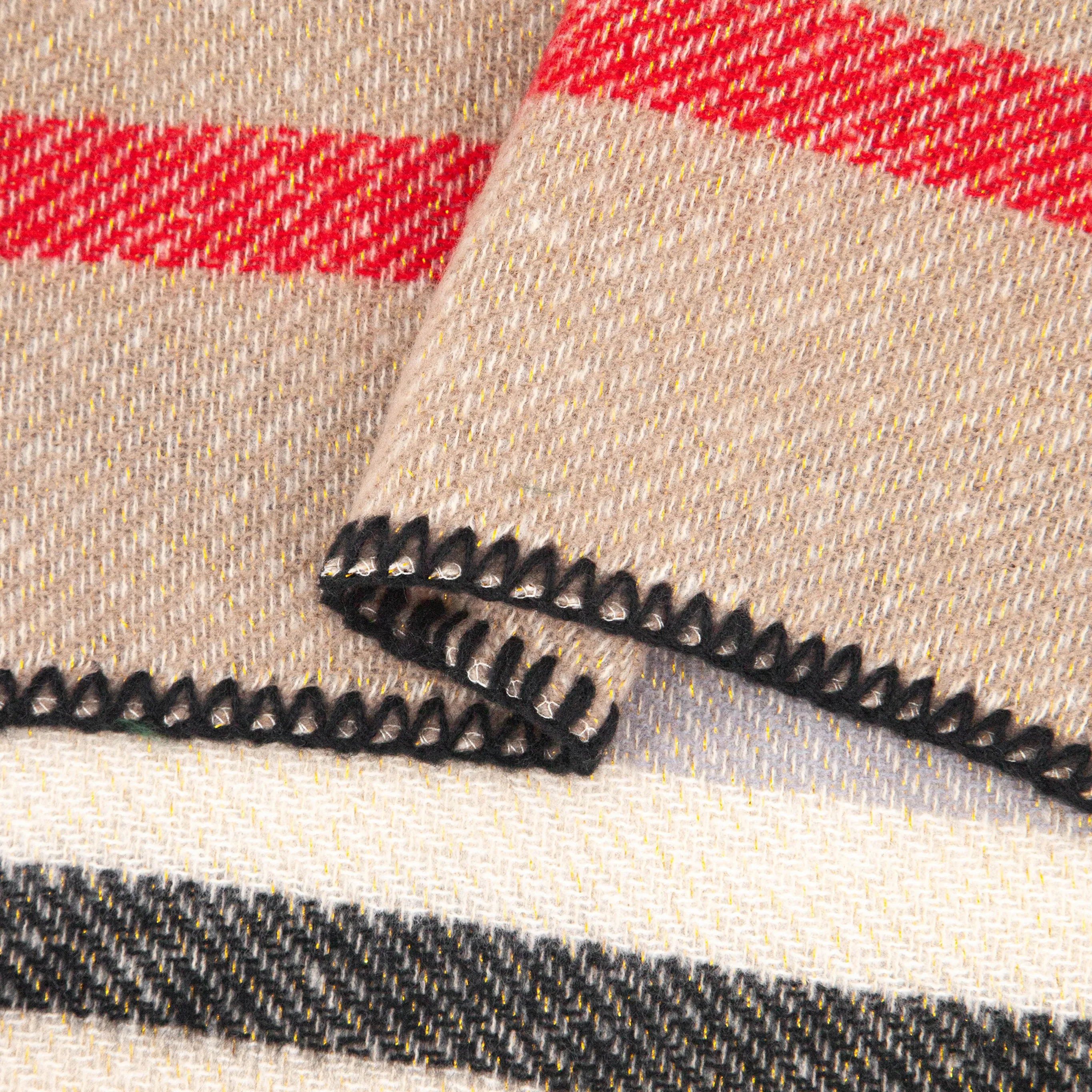 Darla Heavyweight Scarf - Cream, Stripe