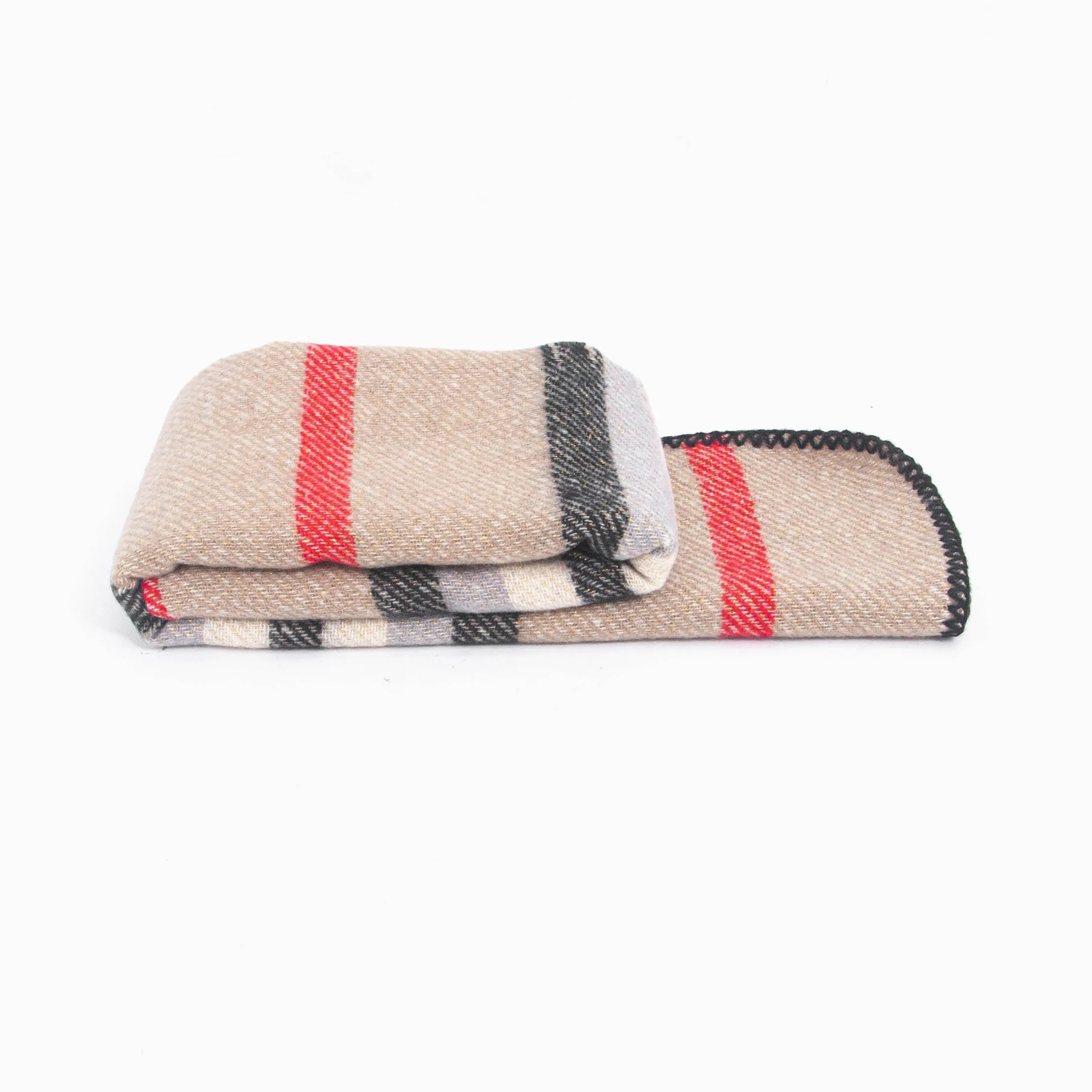 Darla Heavyweight Scarf - Cream, Stripe
