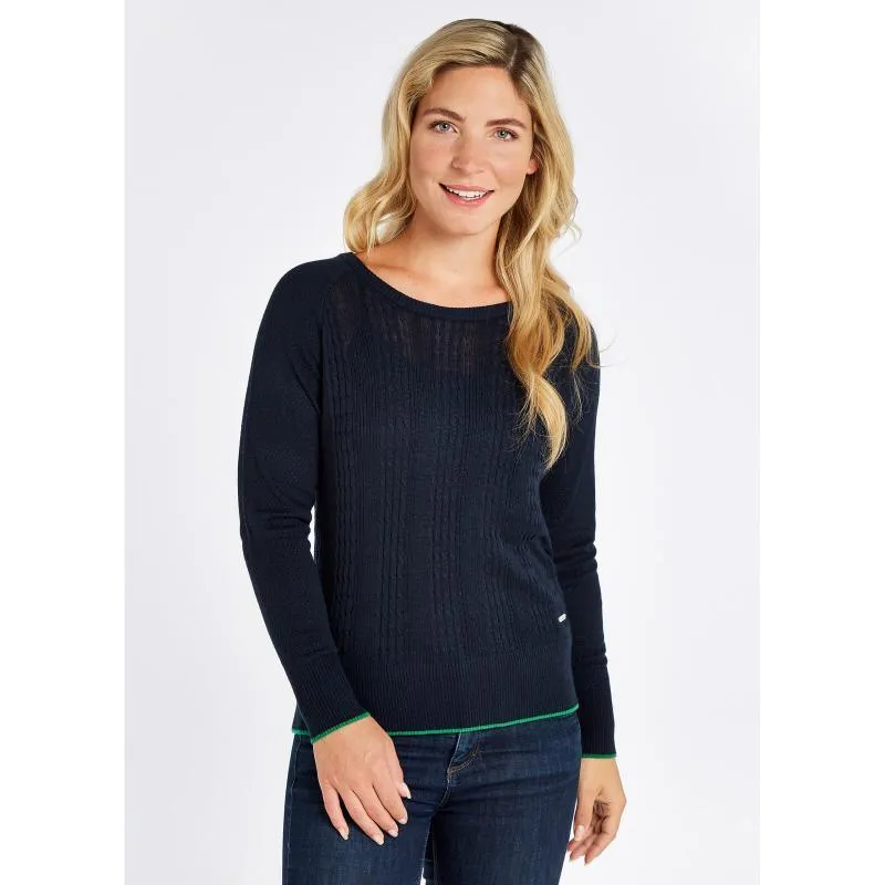 Dubarry Clifton Ladies Knitted Cashmere Mix Sweater - Navy