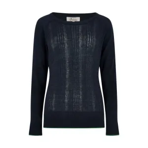 Dubarry Clifton Ladies Knitted Cashmere Mix Sweater - Navy