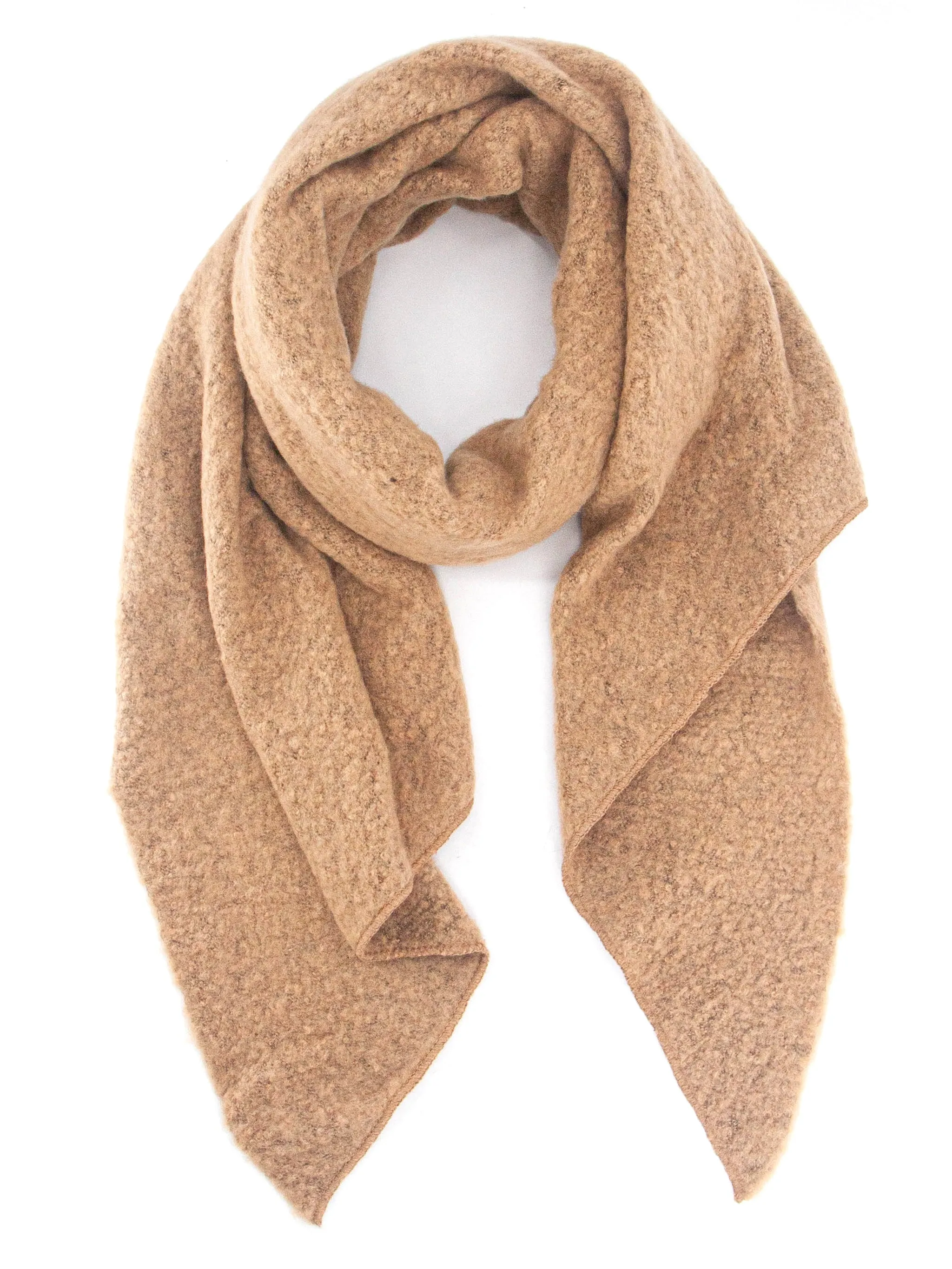 Evie Heavyweight Asymmetric Scarf - Camel