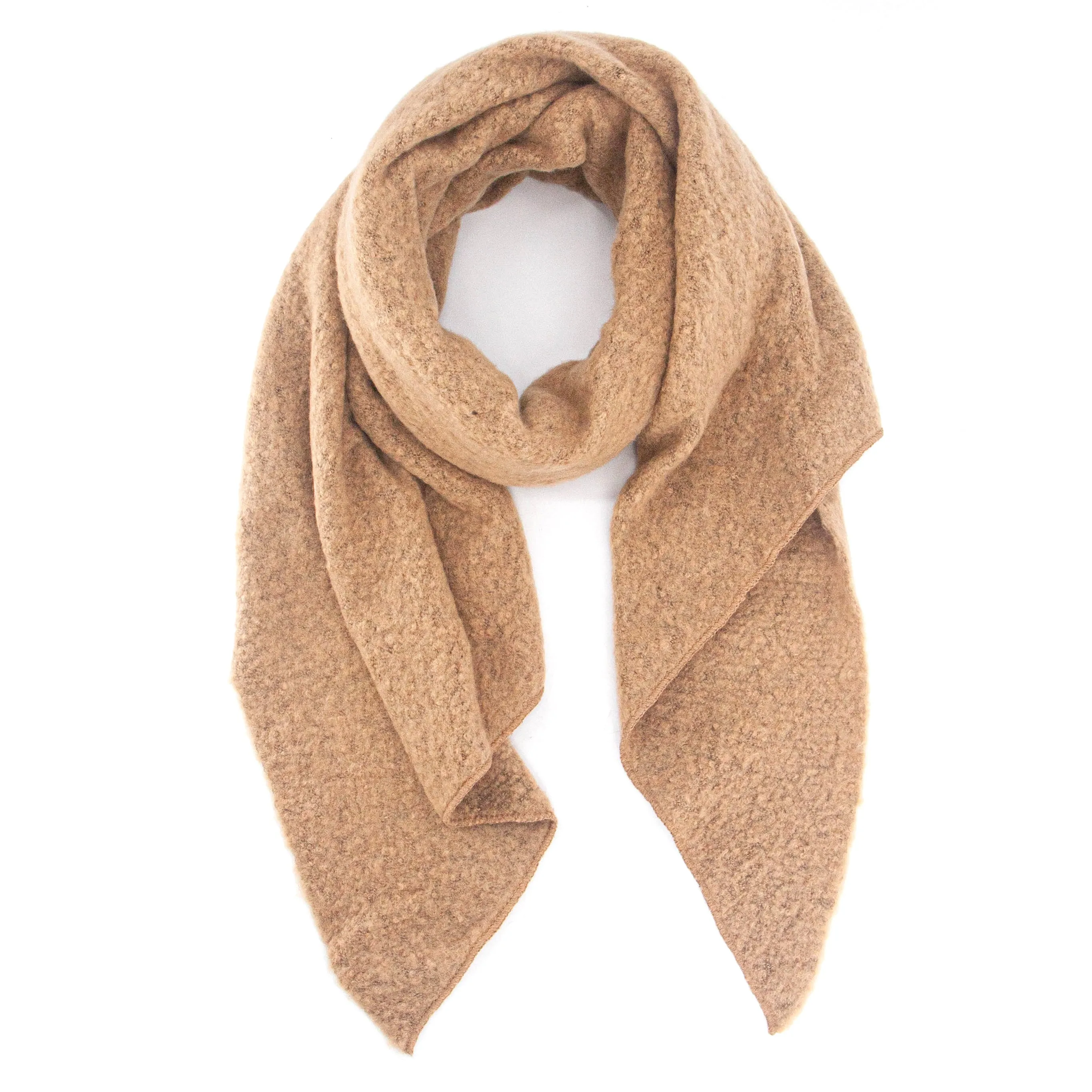 Evie Heavyweight Asymmetric Scarf - Camel
