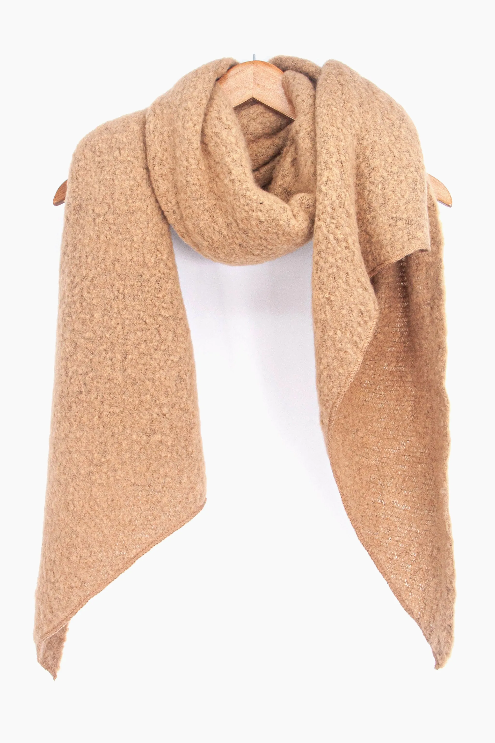 Evie Heavyweight Asymmetric Scarf - Camel