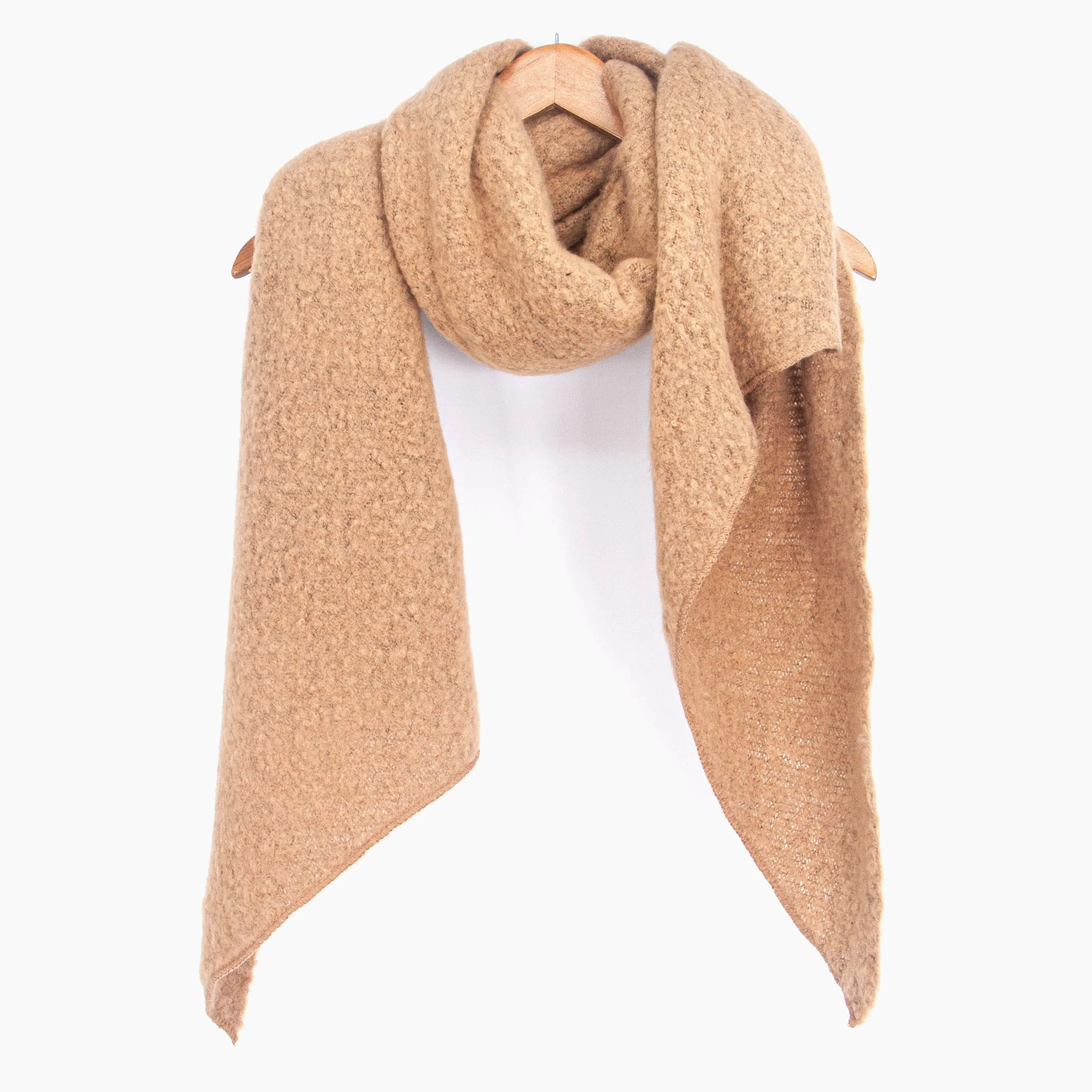 Evie Heavyweight Asymmetric Scarf - Camel