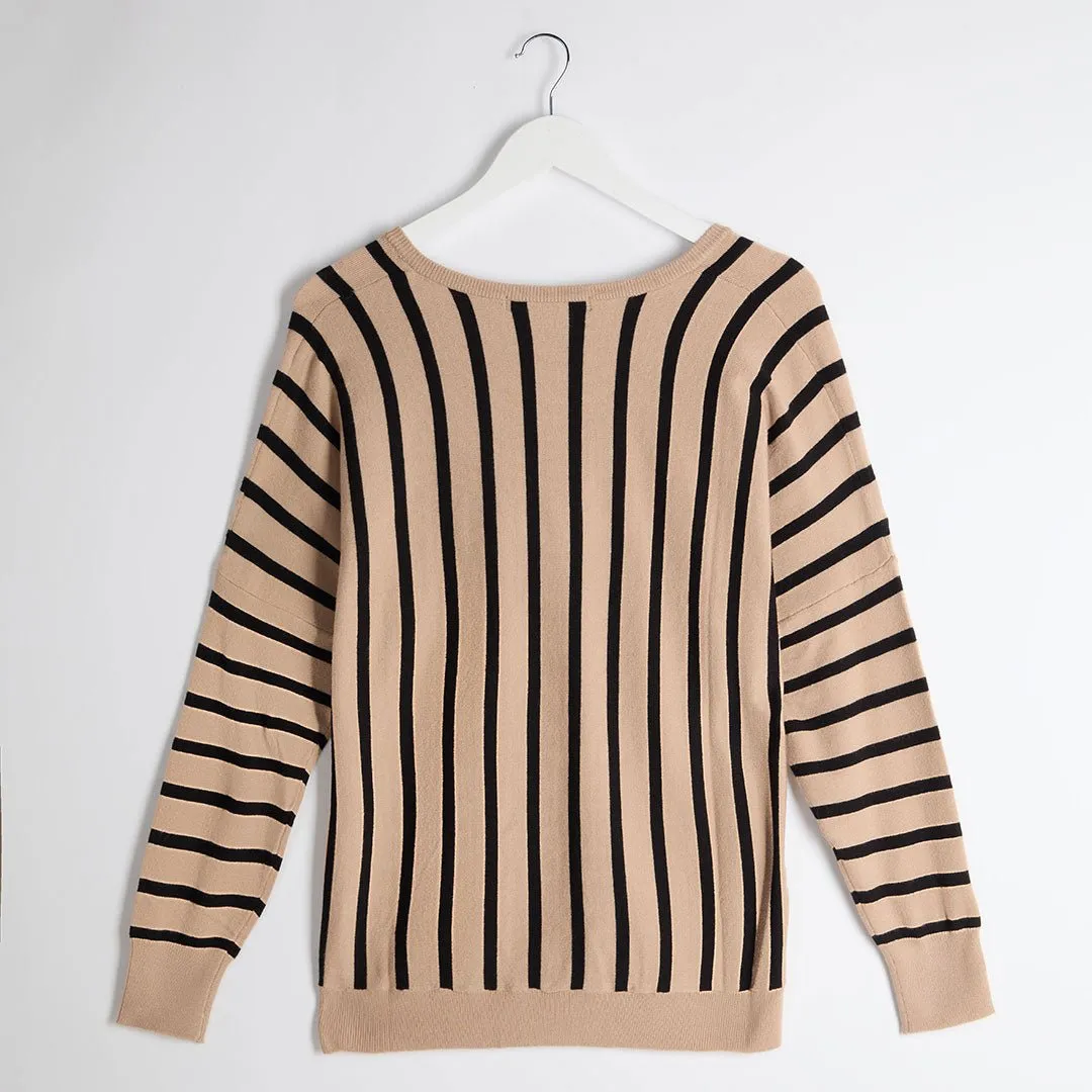 Ex Store Ladies Chevron Vneck Jumper