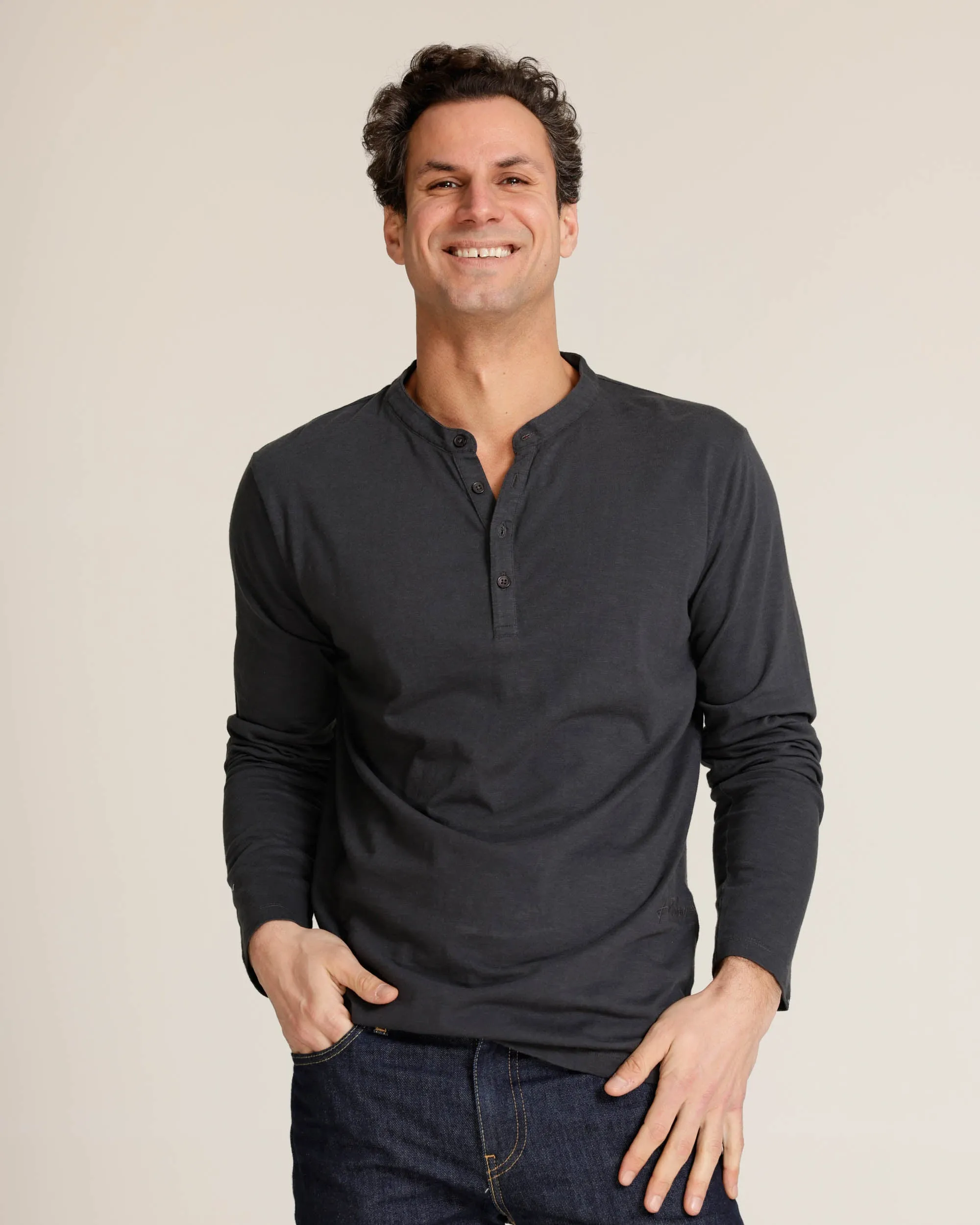 Fline | Long Sleeve Henley T-Shirt