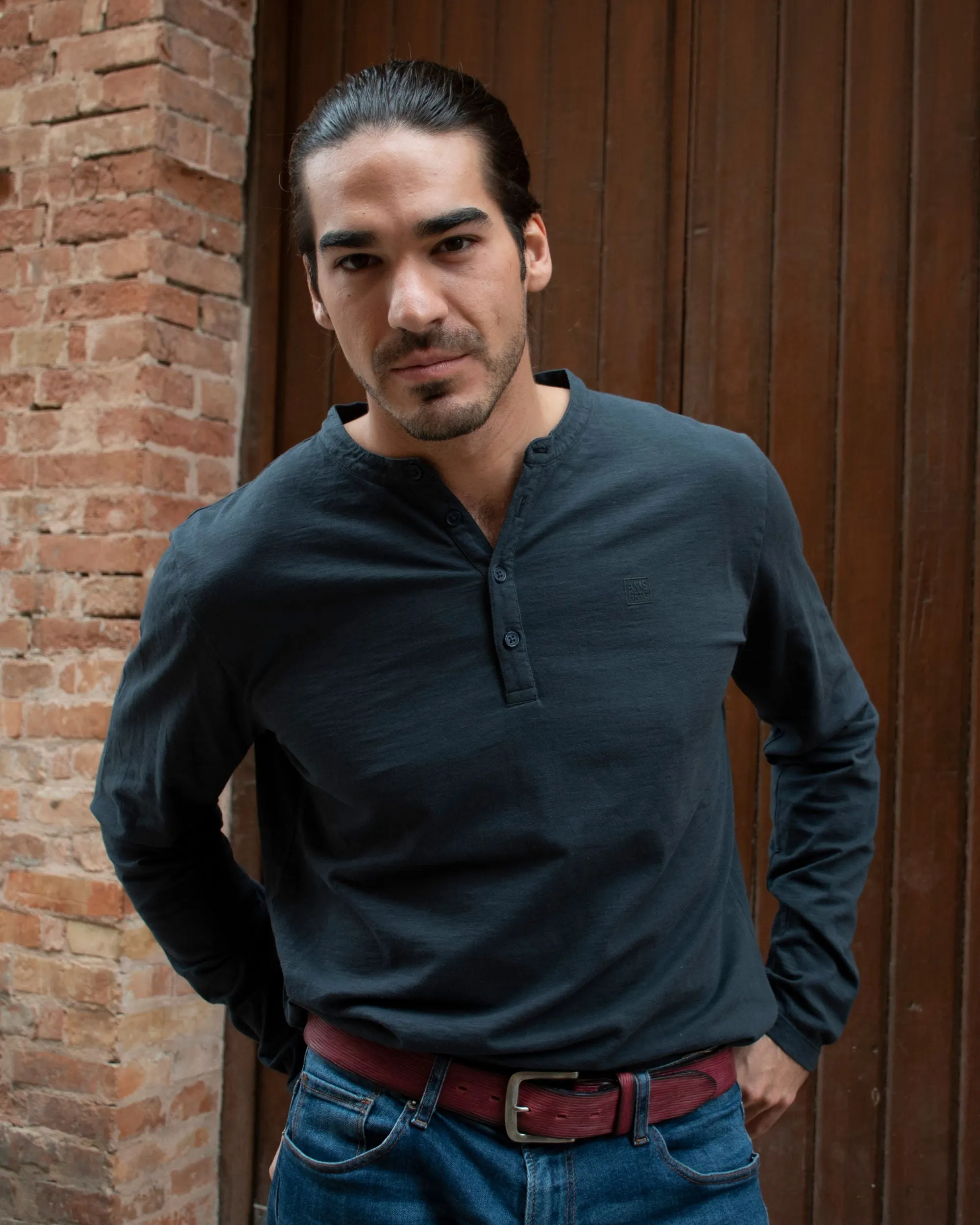 Fline | Long Sleeve Henley T-Shirt
