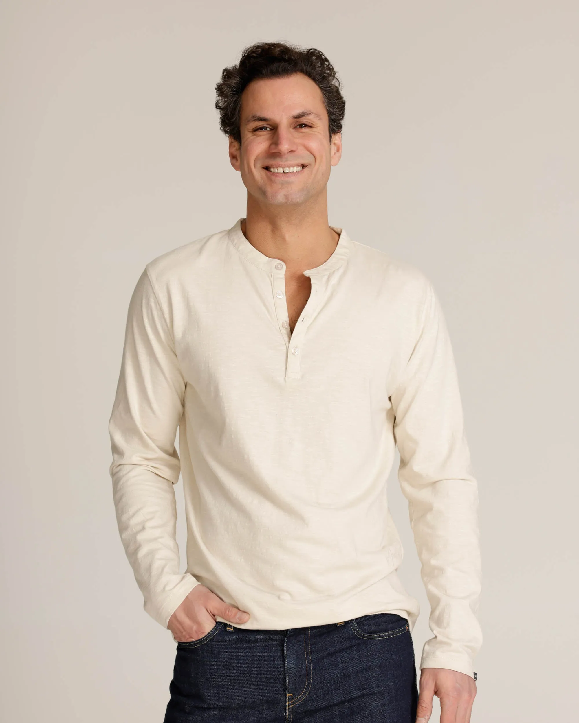 Fline | Long Sleeve Henley T-Shirt