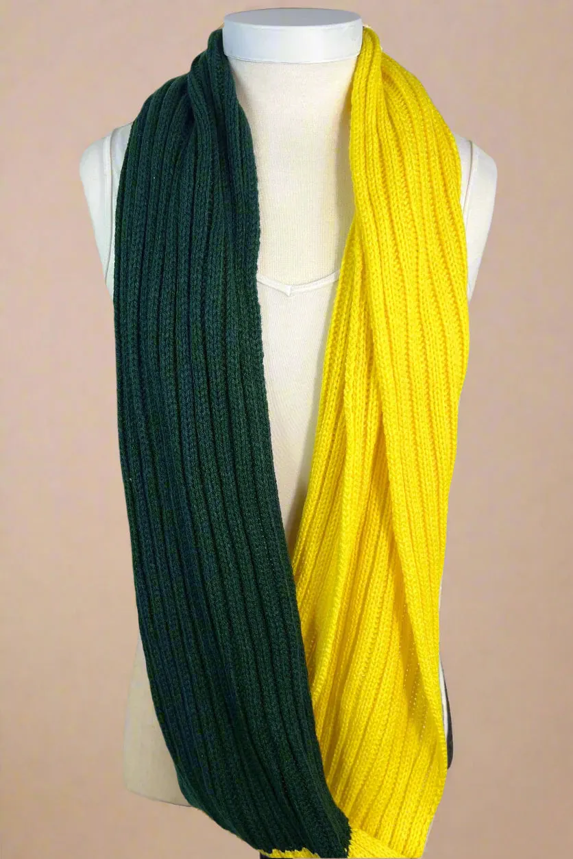 Green & Gold Infinity Scarf