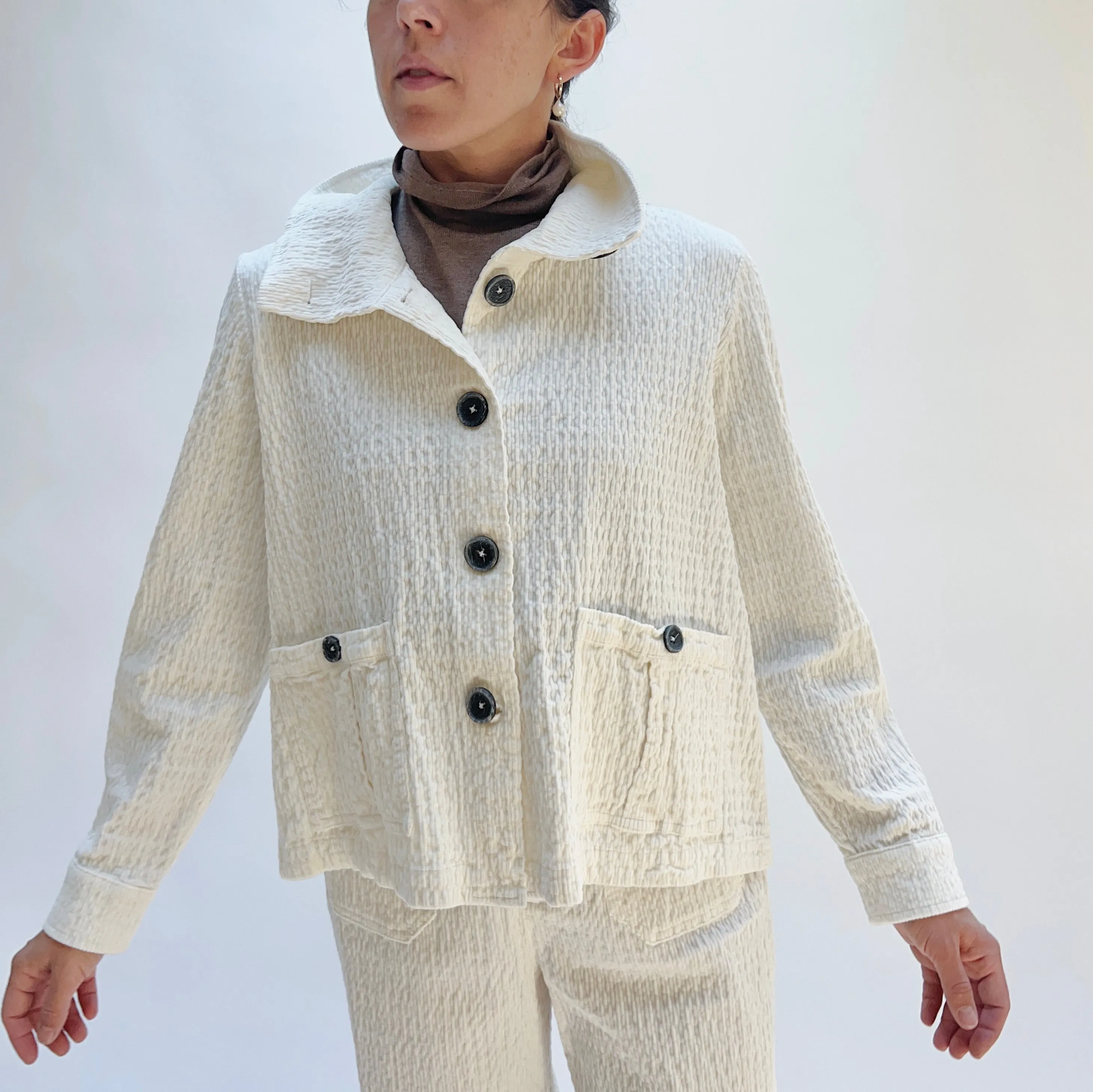 Habitat | Rustic Stretch Corduroy Jacket in Winter White