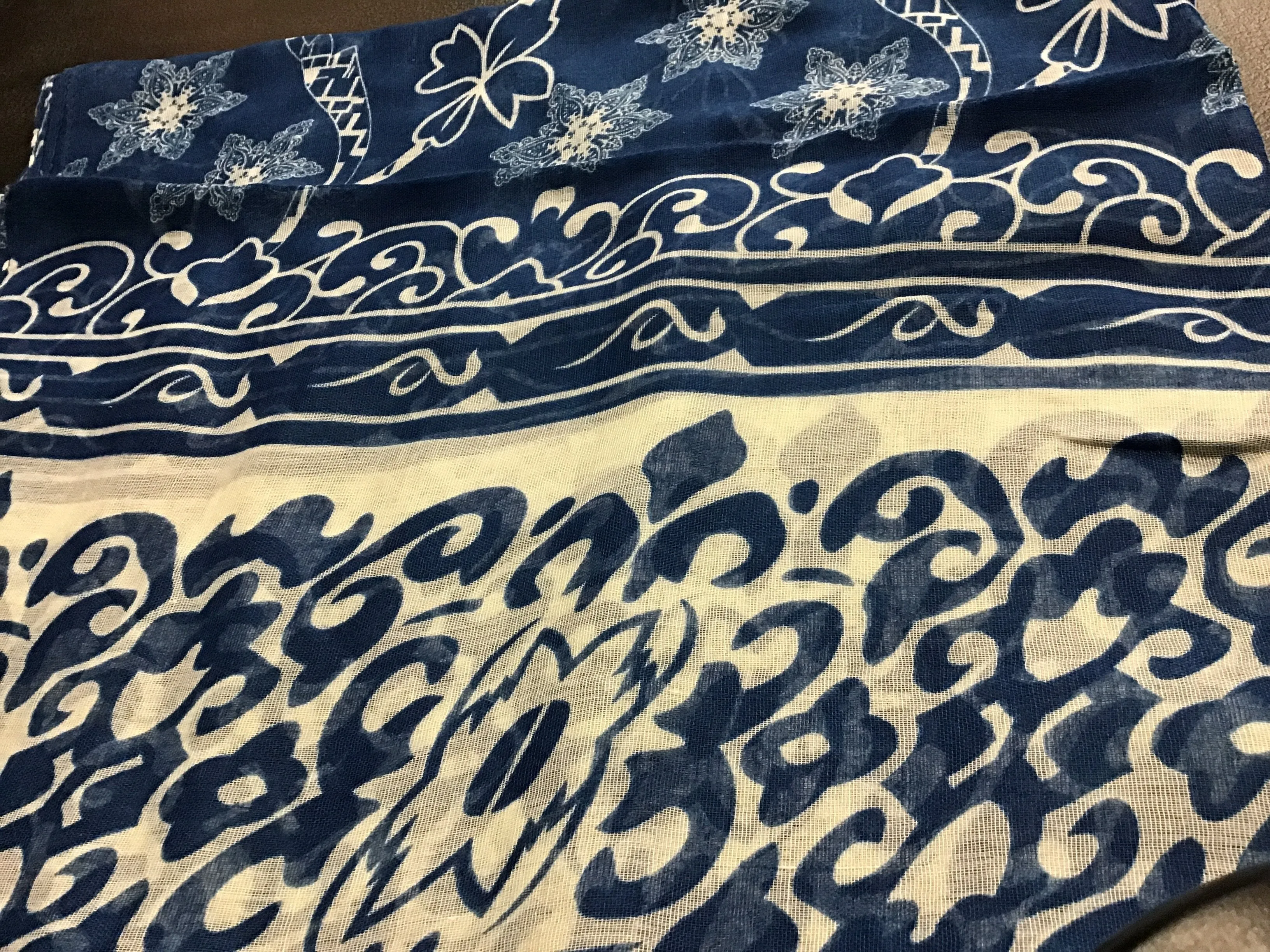 Infinity Scarf - Royal Blue Flowerburst