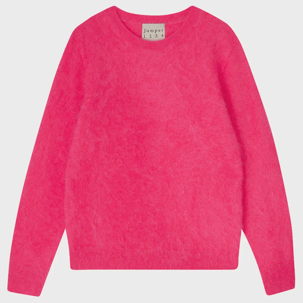 JU Brushed Cashmere Crew in Watermelon