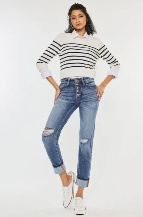 KanCan High Rise Skinny Straight Jean