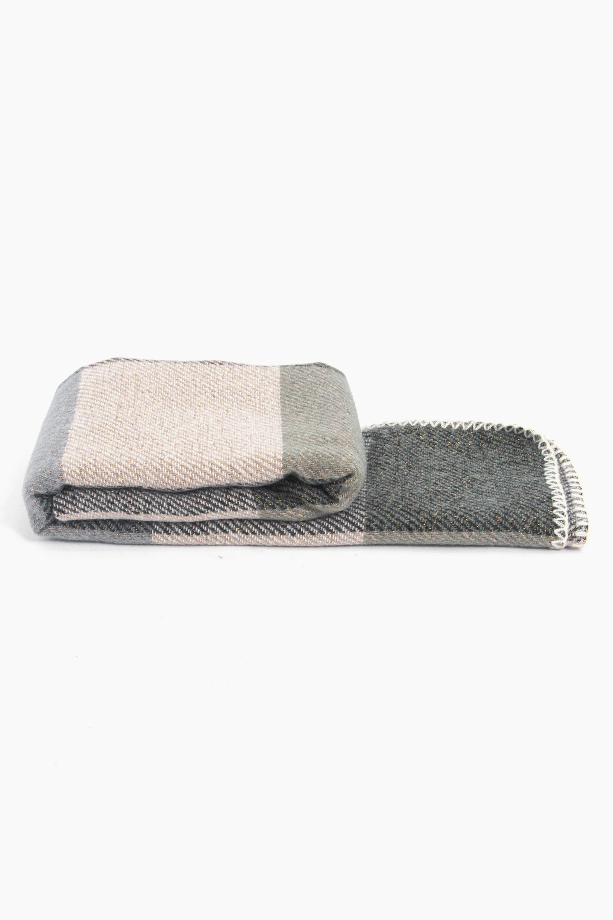 Logan Heavyweight Scarf - Blue, Check