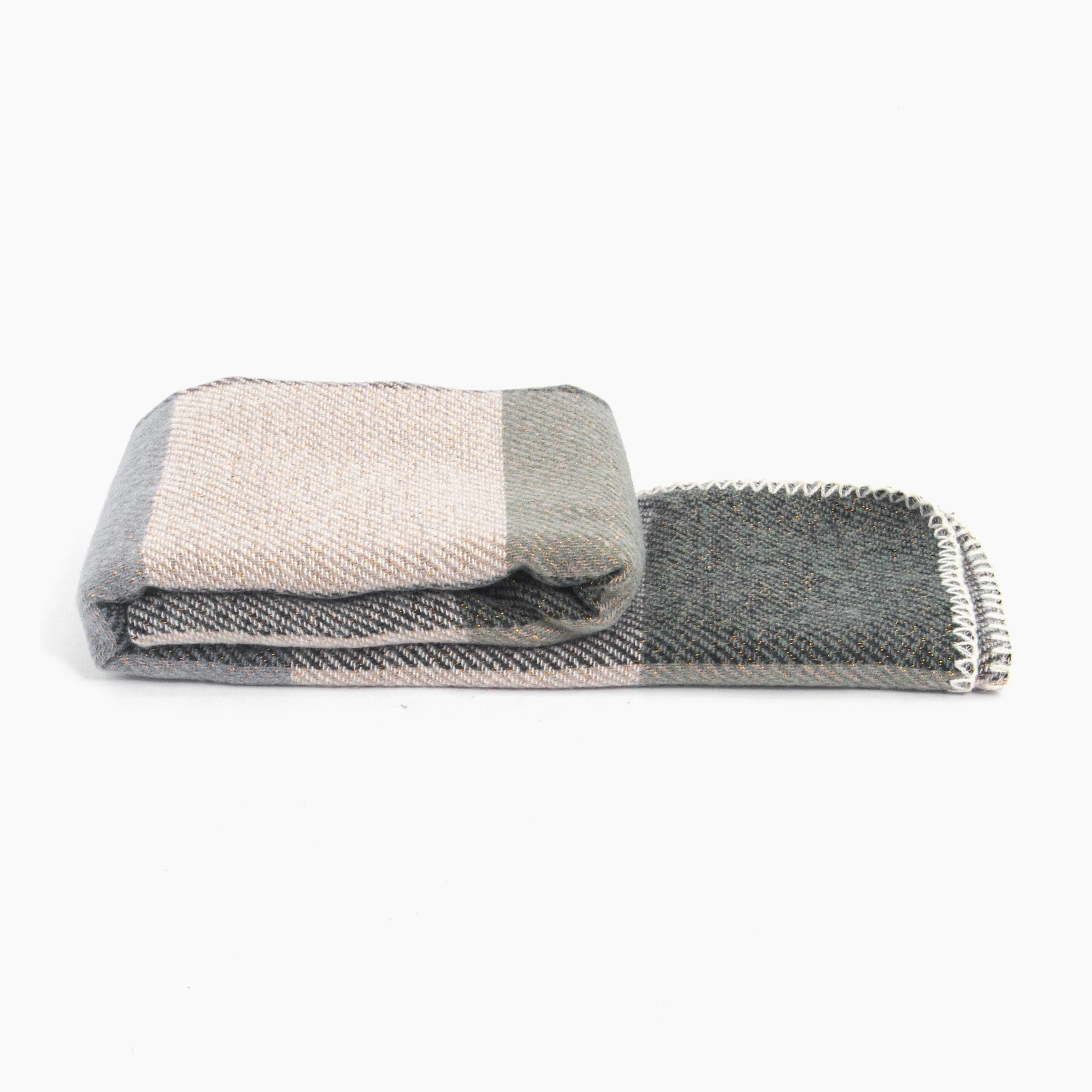 Logan Heavyweight Scarf - Blue, Check