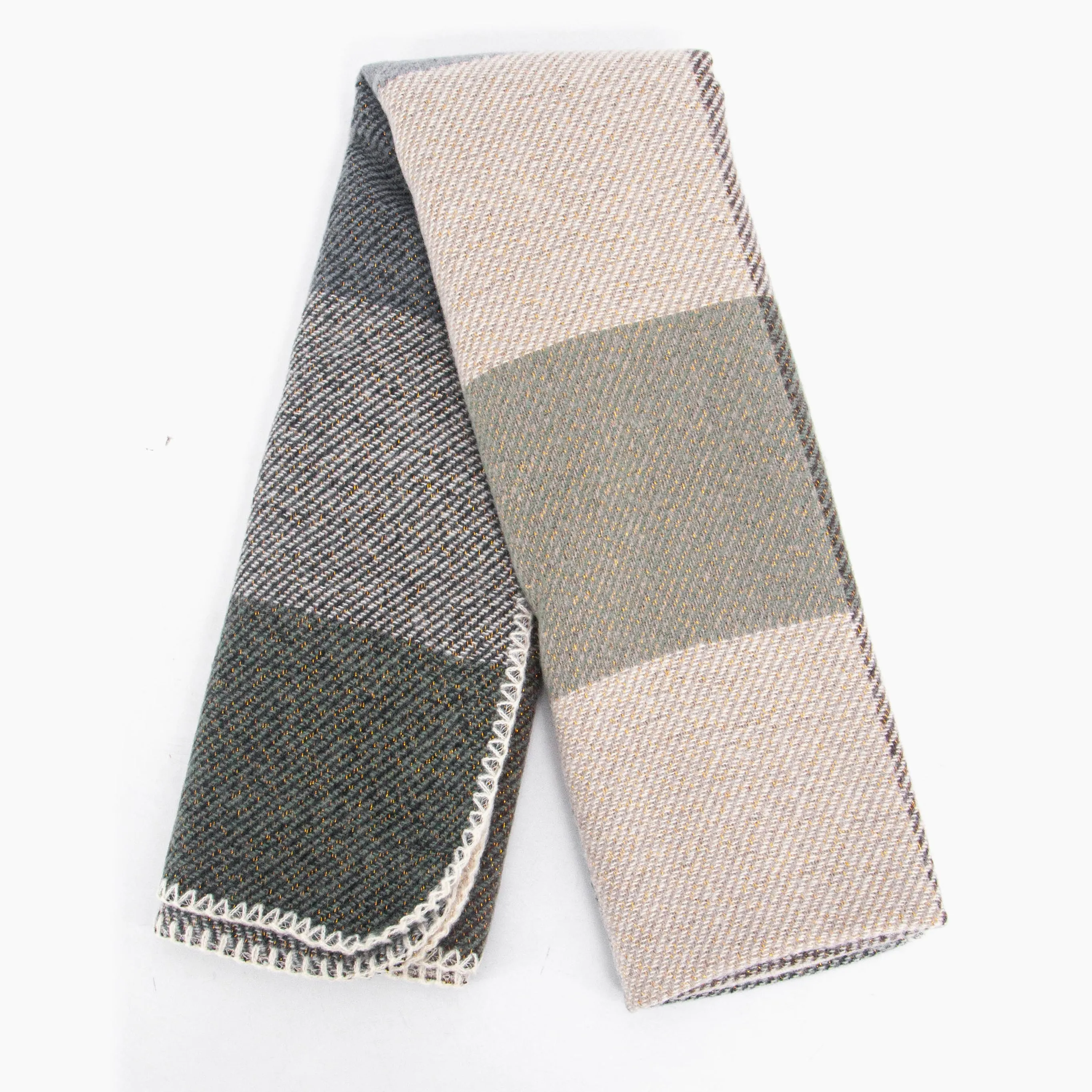 Logan Heavyweight Scarf - Blue, Check