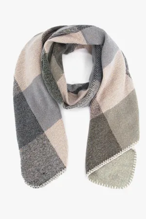 Logan Heavyweight Scarf - Blue, Check