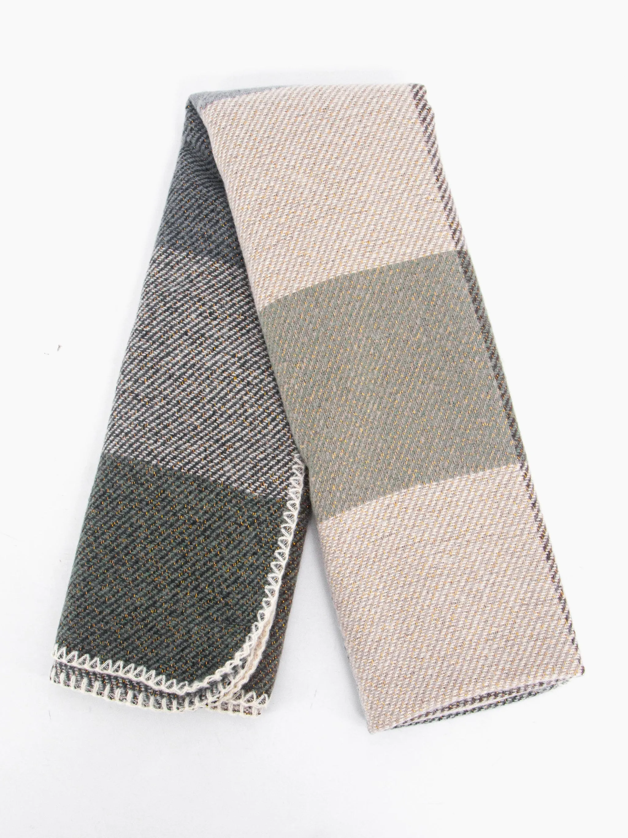 Logan Heavyweight Scarf - Blue, Check