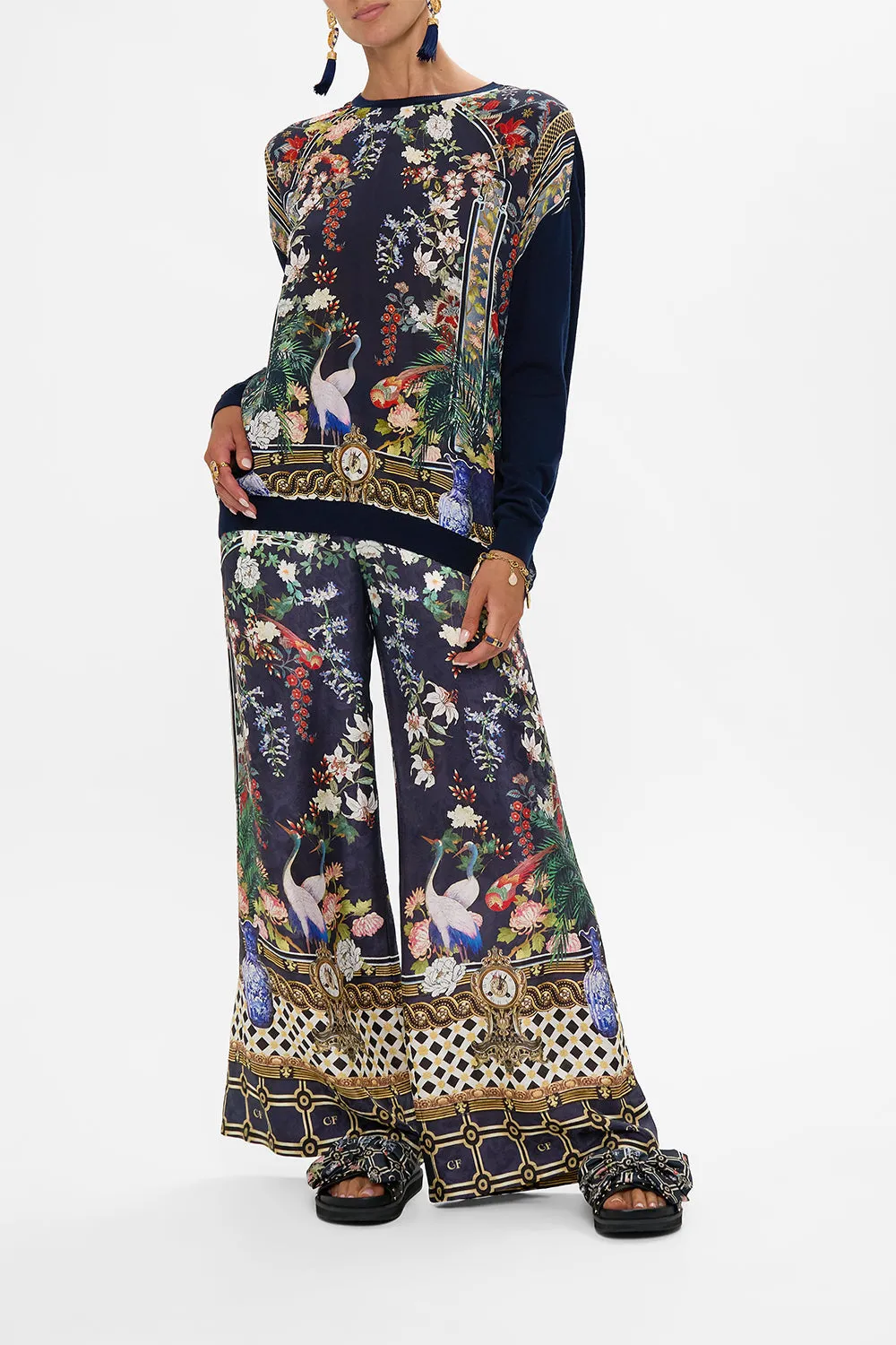 LONG SLEEVE JUMPER WITH PRINT FRONT PALACIO POETRY