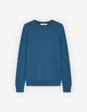 Maison Kitsune Men's Bold Fox Head Patch Regular Jumper Sapphire LM00811KT1036 P462