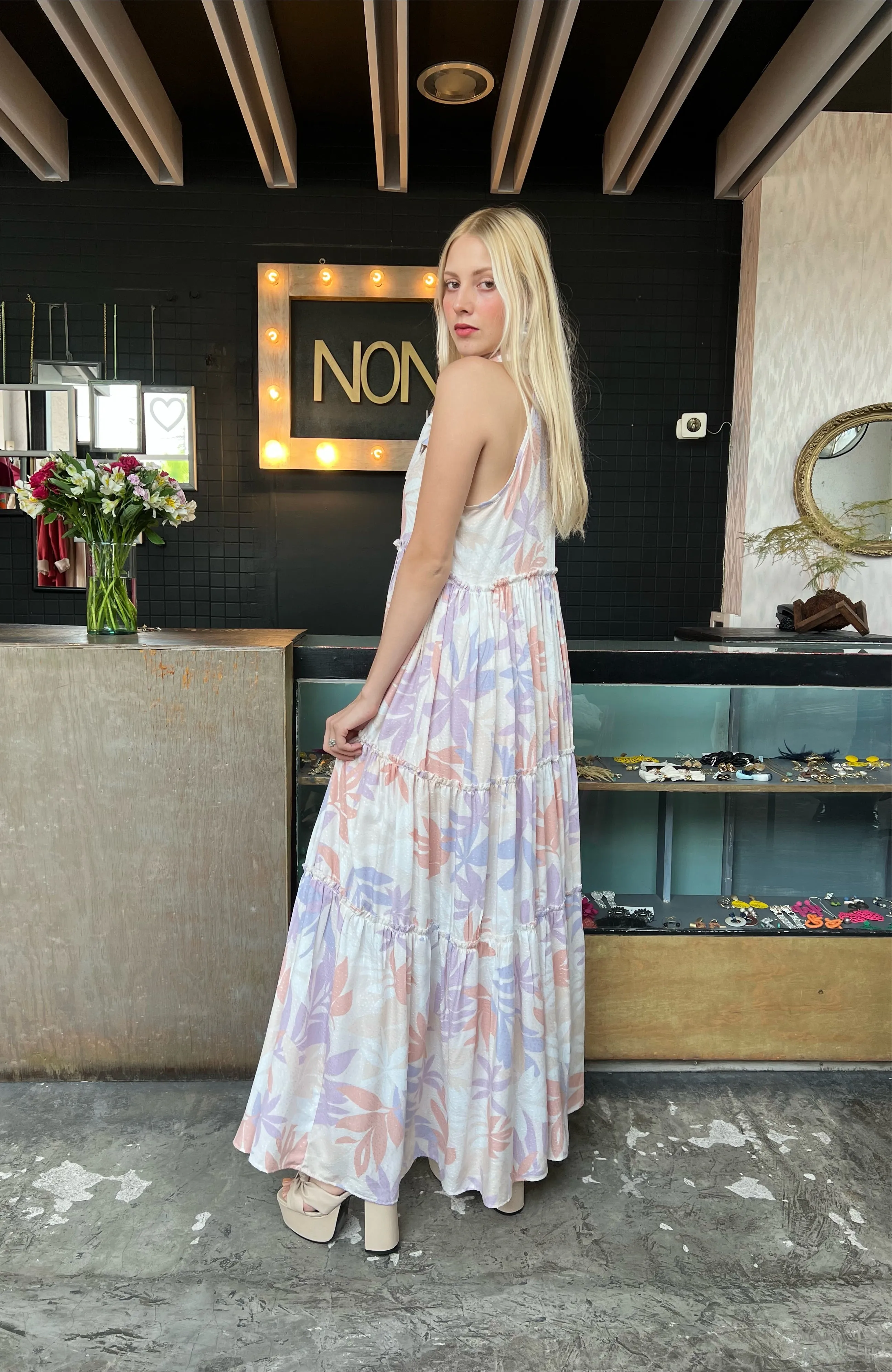 Maxi vestido flores