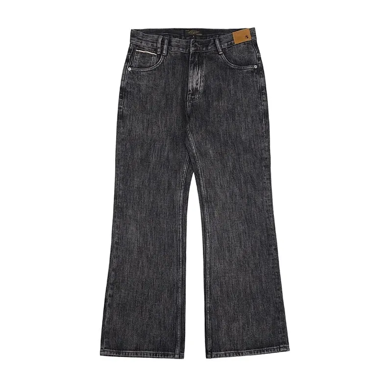 Men's Bootcut Jeans Selvedge Denim Slight Flare Pants