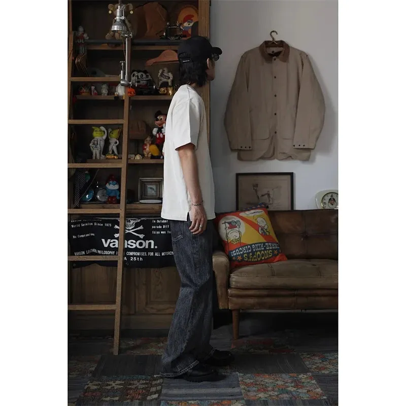 Men's Bootcut Jeans Selvedge Denim Slight Flare Pants