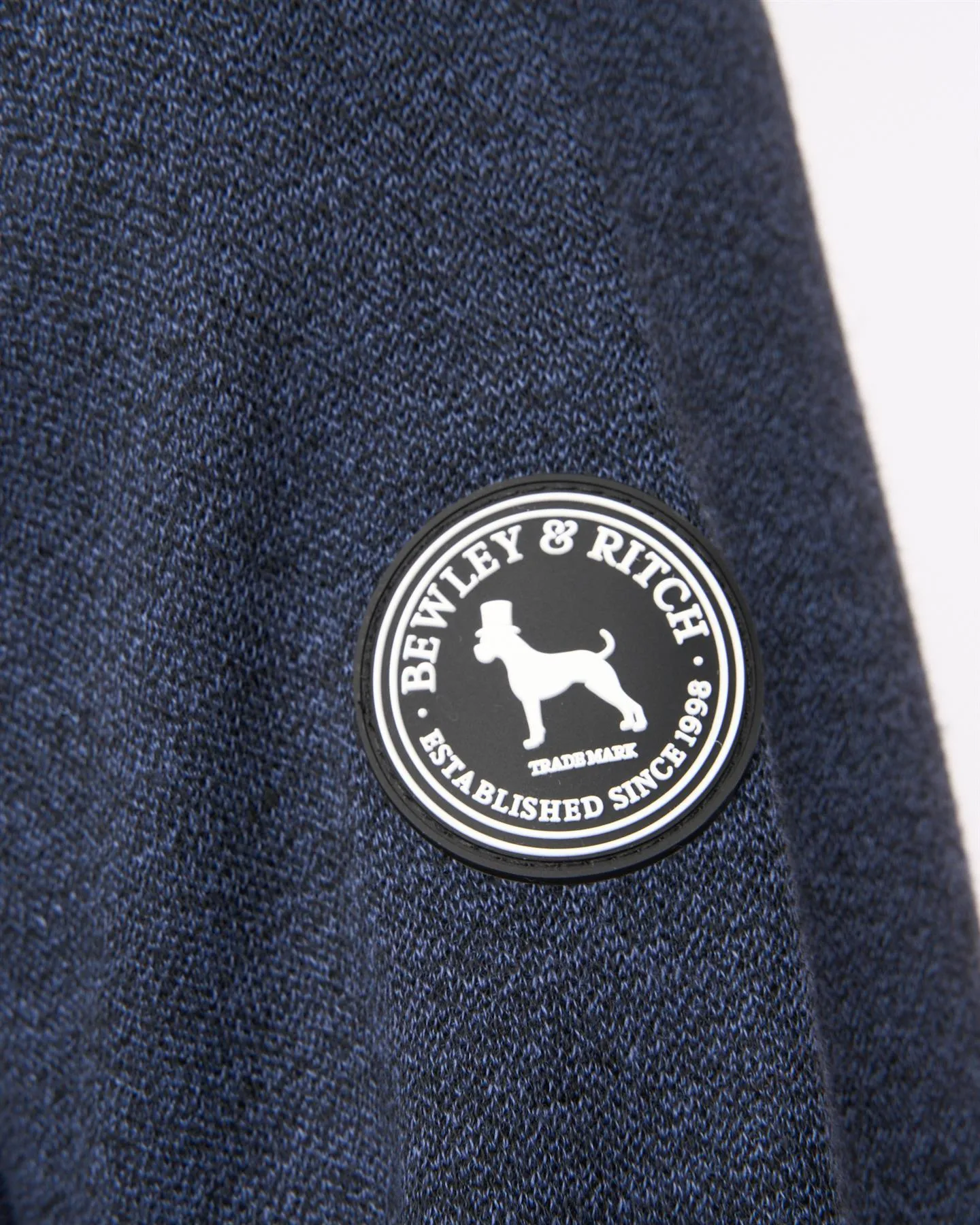 Mens  Crestfield Crew Knit Navy Marl